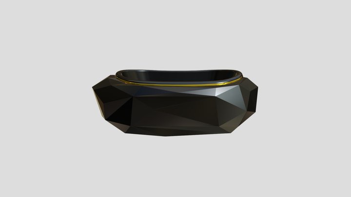 Black Diamond Bathtub 3D Model