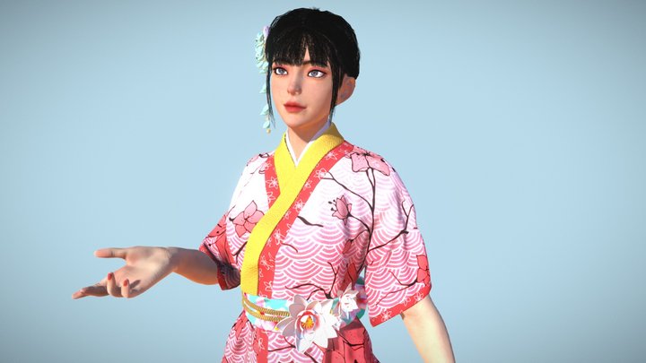 Kimono girl 3D Model