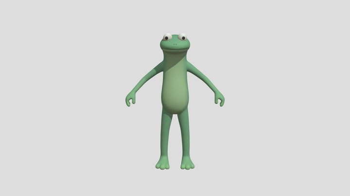 Tom The Lizard Doing The Toothless Dance 3D Model