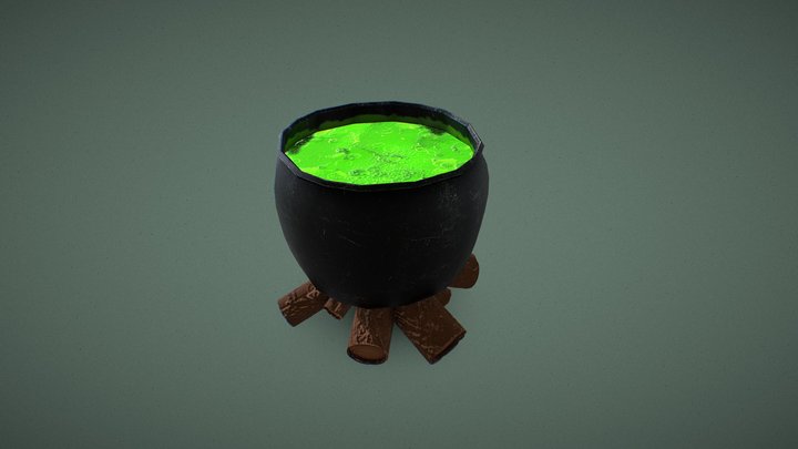 Witches Cauldron 3D Model