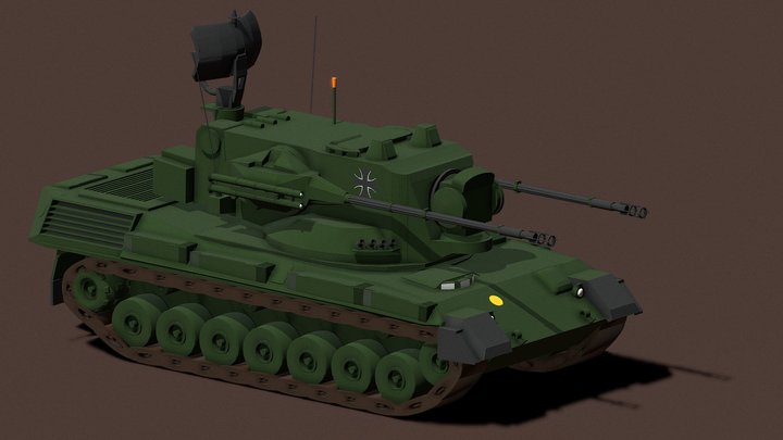 Flakepanzer Gepard Model 3D Model