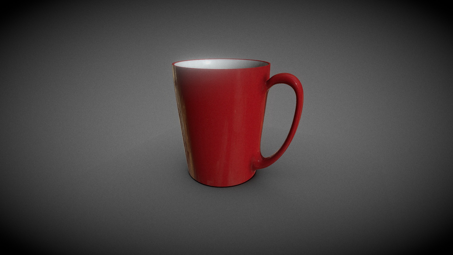 3D model Red Cup - This is a 3D model of the Red Cup. The 3D model is about a red mug with a handle.