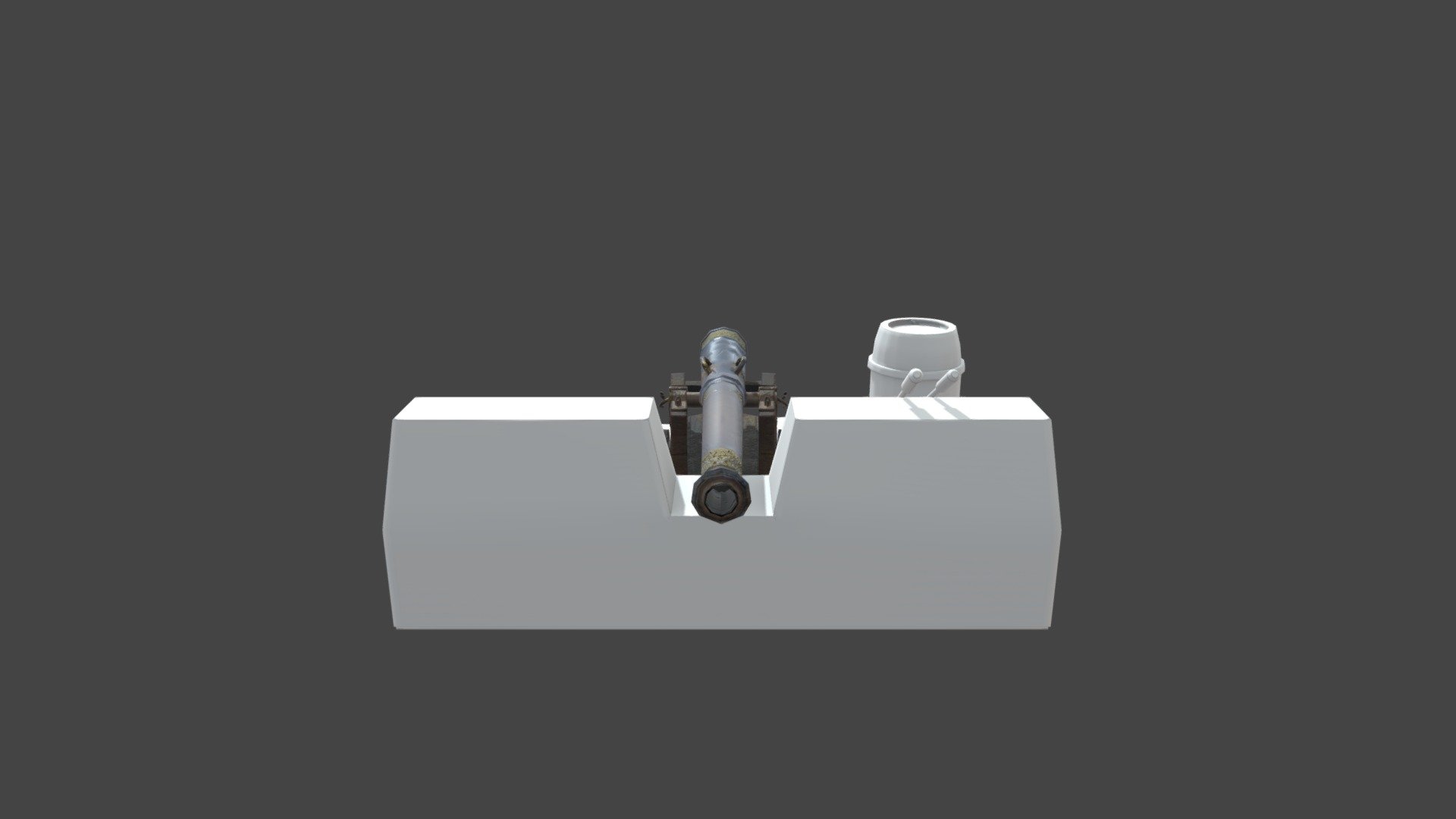 Cannon in Environment Bake