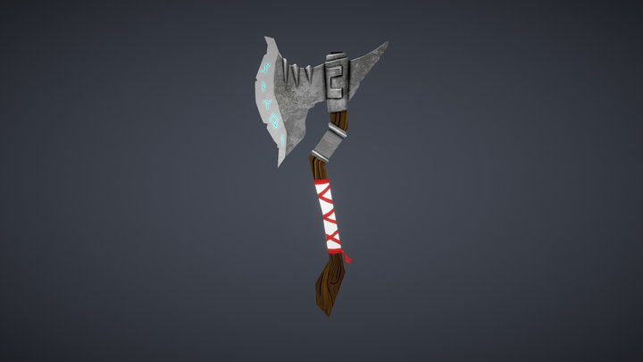 Low Poly Axe 3D Model