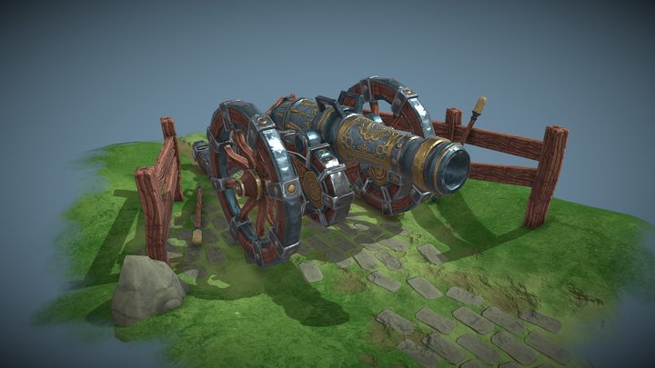 [Student Work] Stylized Cannon 3D Model