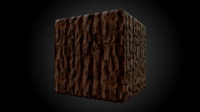 Bark Tiling Texture 3D Model