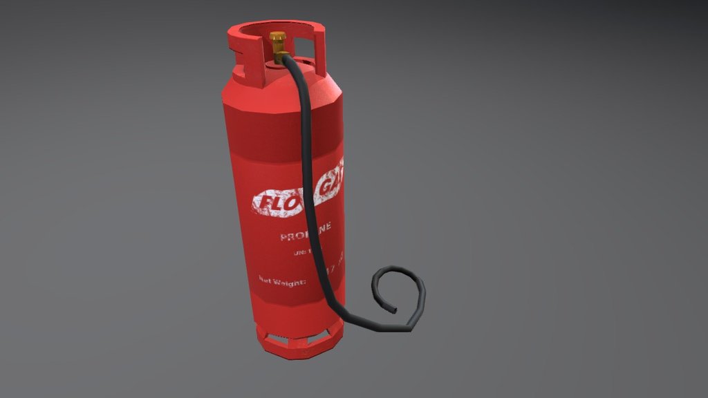 Gas Canister LowPoly - 3D model by samvermeir [e4b0f1b] - Sketchfab