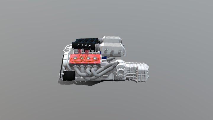 F40 Engine 3D Model