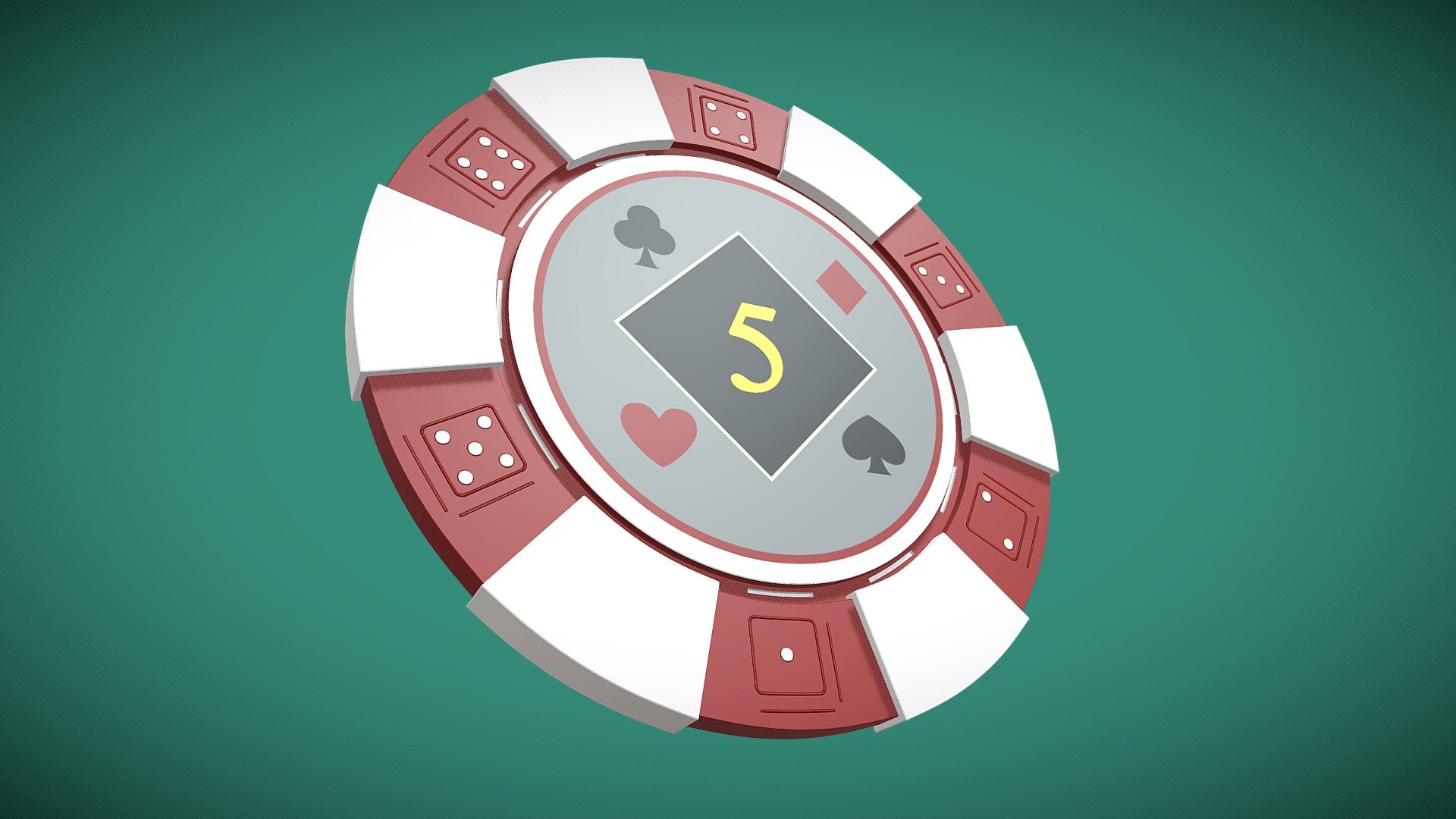 Poker Chips Buy Royalty Free 3D model by Klockwork_Animation