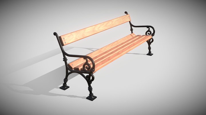 Viena Park Bench 3D Model