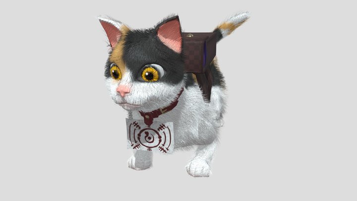 Chachamaru (Cat from Demonslayer) 3D Model