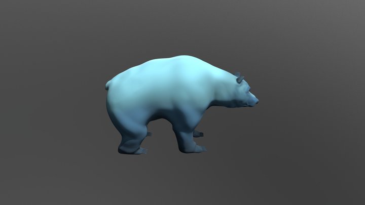 Lowpoly Bear 3D Model