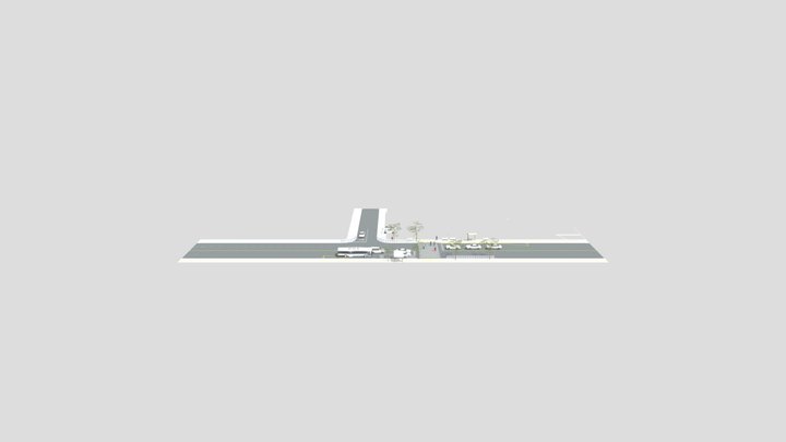 Protótipo de Faixa de Pedestres Elevada 3D Model