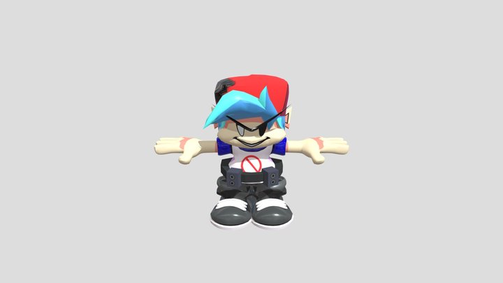 FNF Monday Dusk Monolith Boyfriend 3D Model