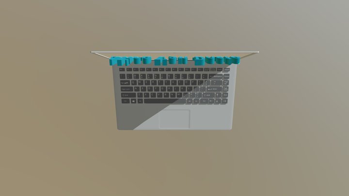 Copy Of Very Detailed Laptop (Gray) (1) 3D Model