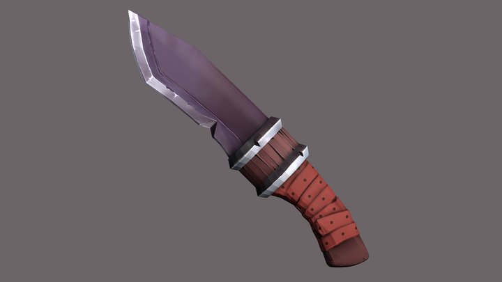 Dagger Handpainted 3D Model