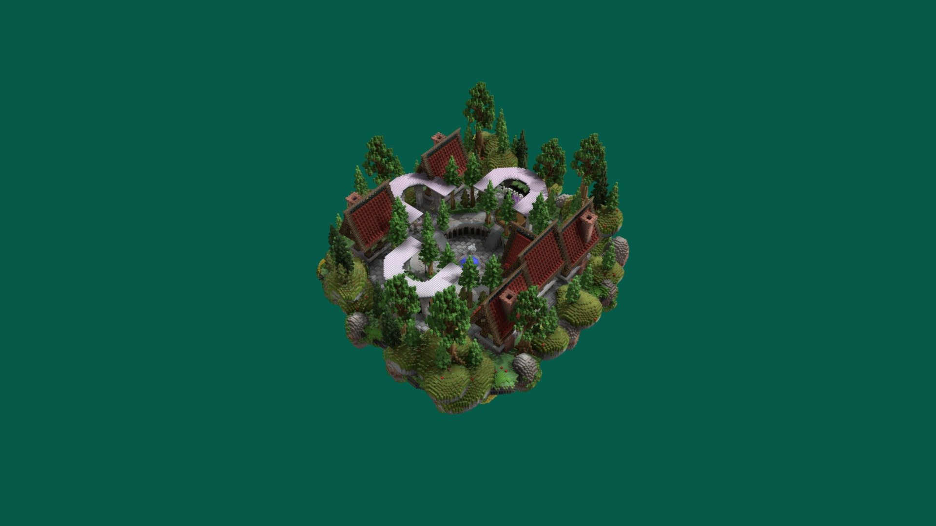 PixelMine | Sky Castle Hub - 3D model by PixelMine [e4bb24c] - Sketchfab