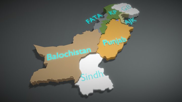 Pakistan map 3d model 3D Model
