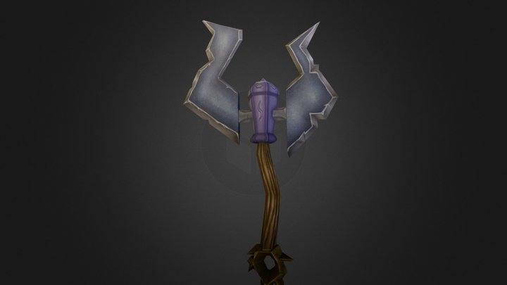 Hand Painted Axe 3D Model