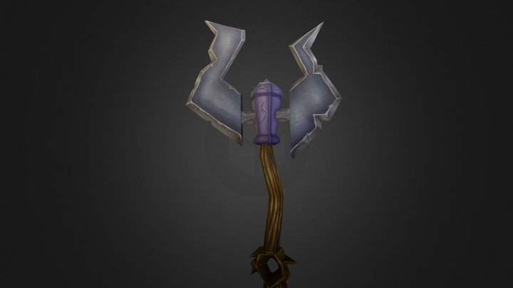 Hand Painted Axe 3D Model