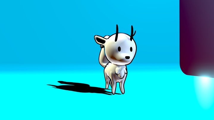 Perro Ciervo De Hilda 3D Model