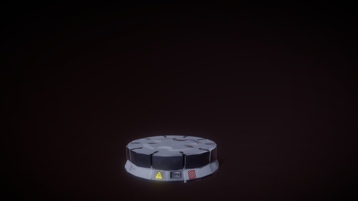 Animated panel of teleportation 3D Model