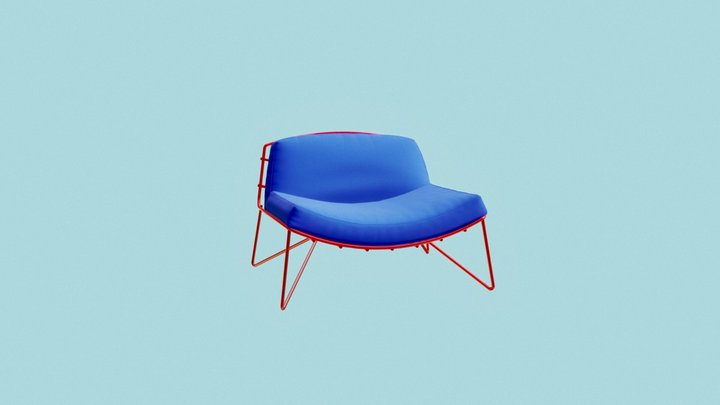 Summer lounge chair 3D Model