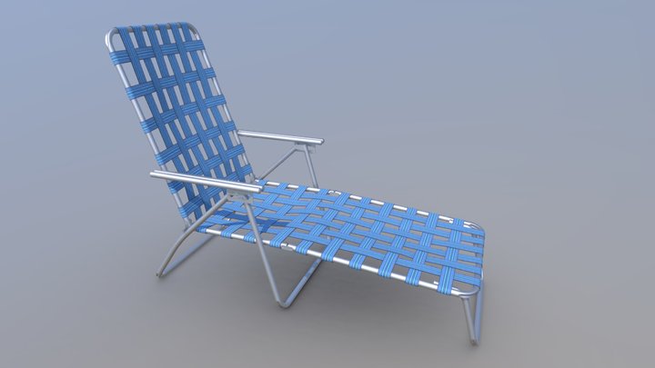 Chaise Lounge Webbed 3D Model