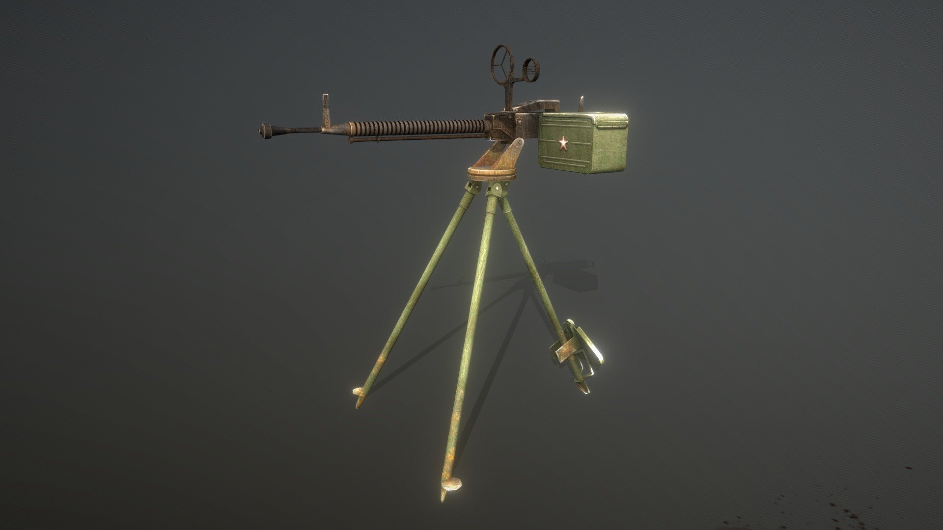 DShKM Soviet heavy machine gun