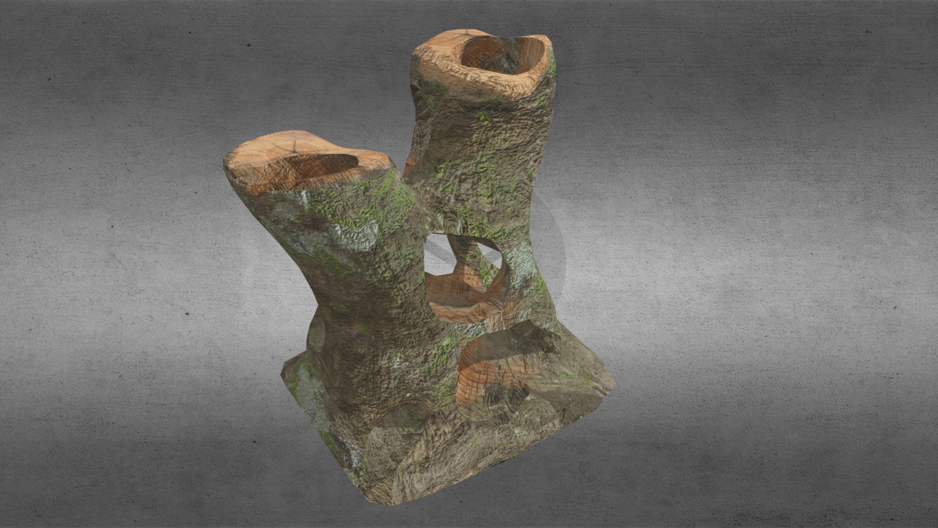 3D model Stomp, Gecko House - This is a 3D model of the Stomp, Gecko House. The 3D model is about a stone with a face carved into it.