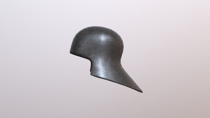 German Style Open Faced Sallet 3D Model
