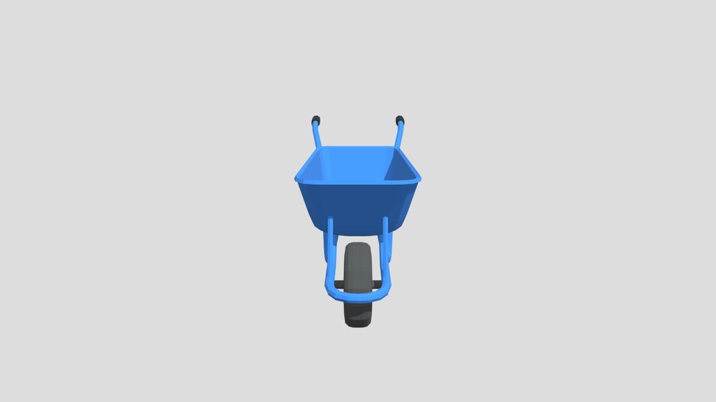 Low Poly Wheelbarrow