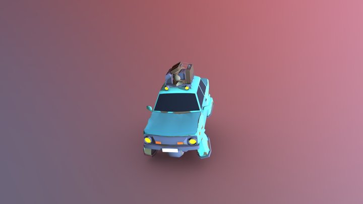 Blender Launch Pad Car Final 3D Model