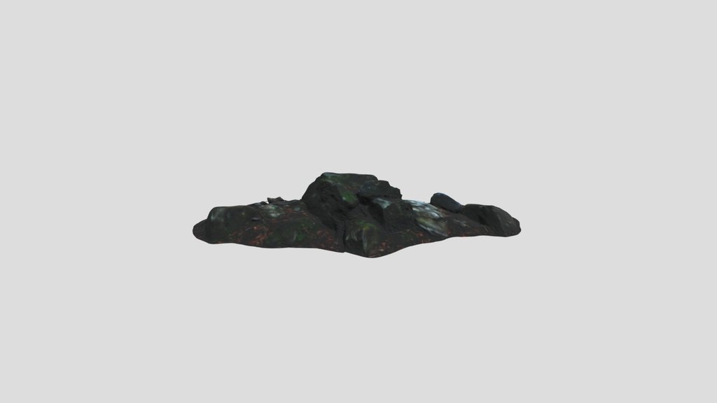 Low Poly Ground Forest Rocks