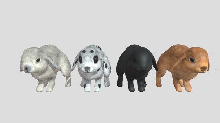 Bella and Blondie and Bobo Ellie Buns 3D Model