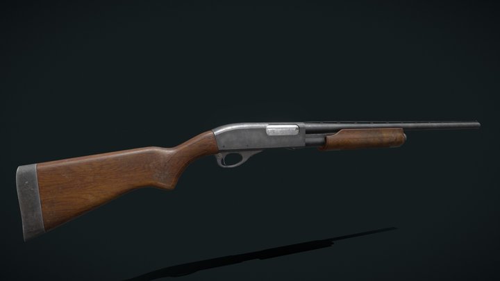 Remington 870 Shotgun 3D Model