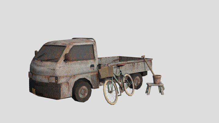 Grandmas house - Texture 2 More detailed props 3D Model