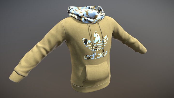 Adidas Hoodie 3D Model