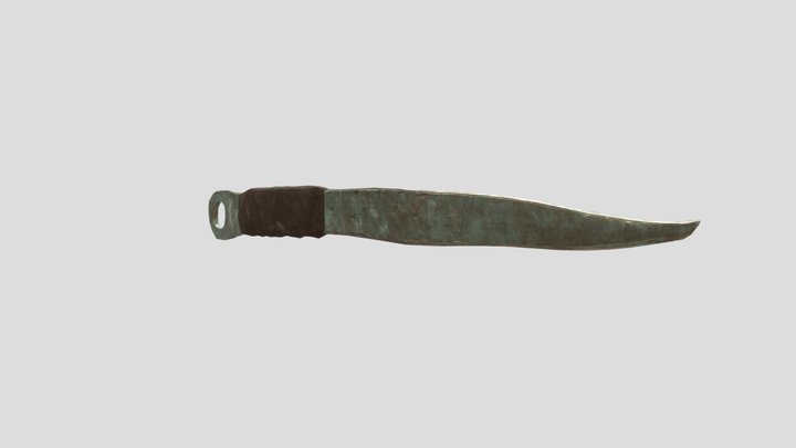 Old bronze knife 3D Model