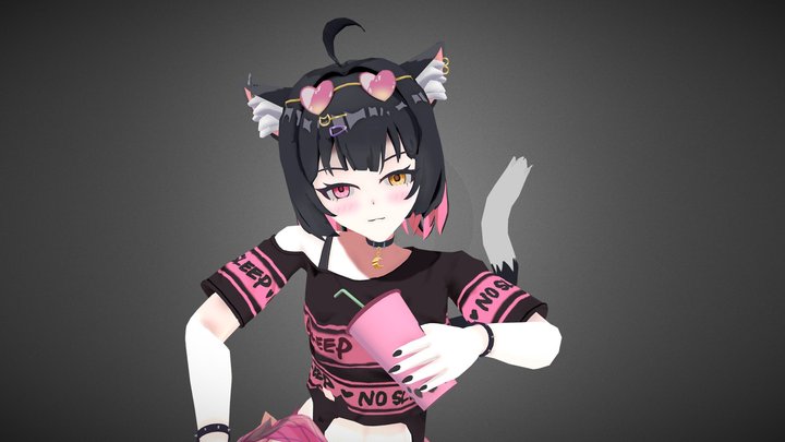 Mari Yume Catgirl 3D Model