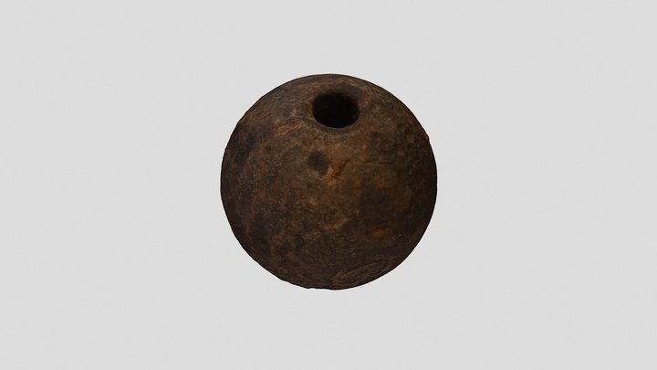 12-Pound Exploding Shell Shot 3D Model