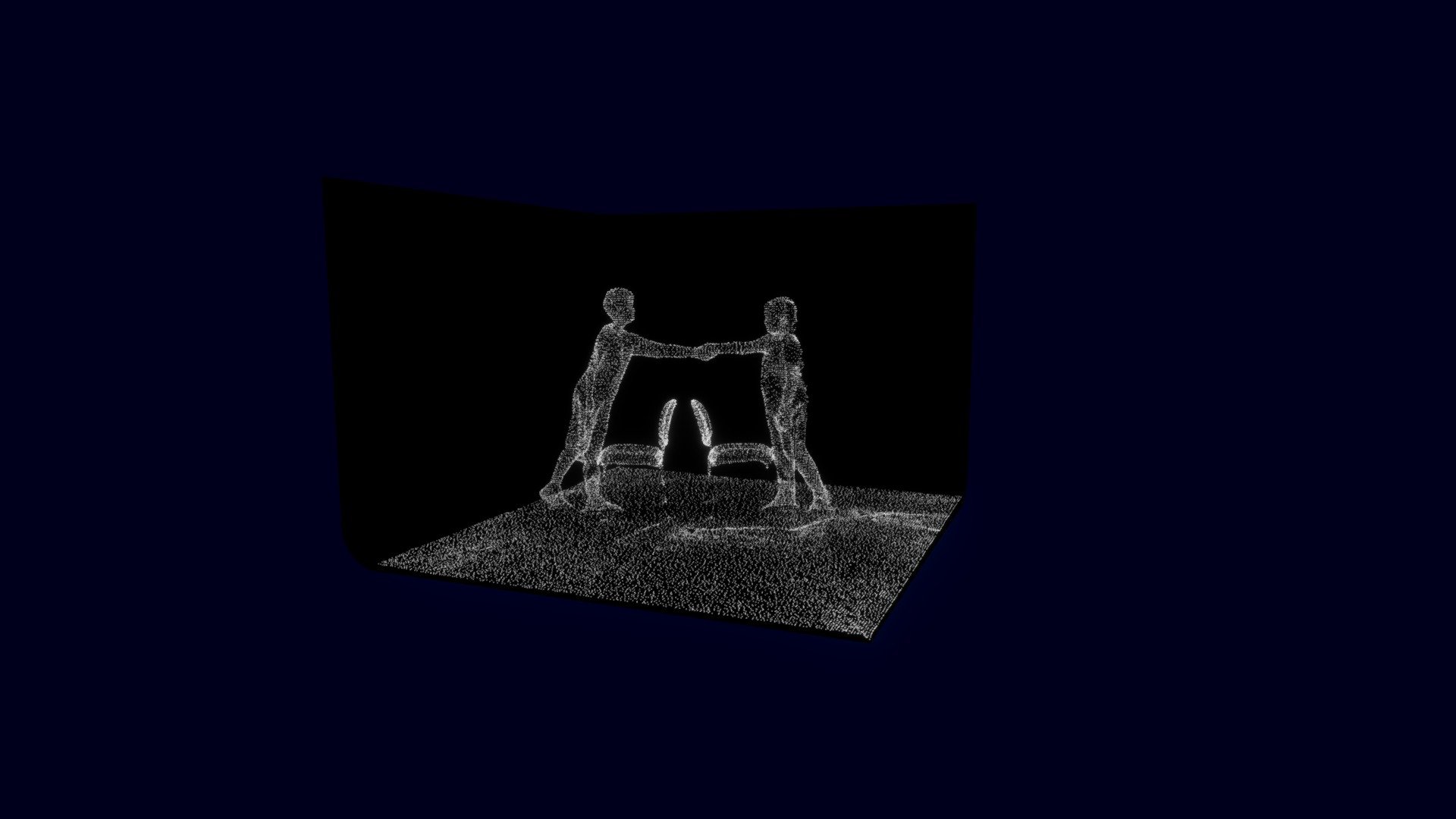 Listening black background