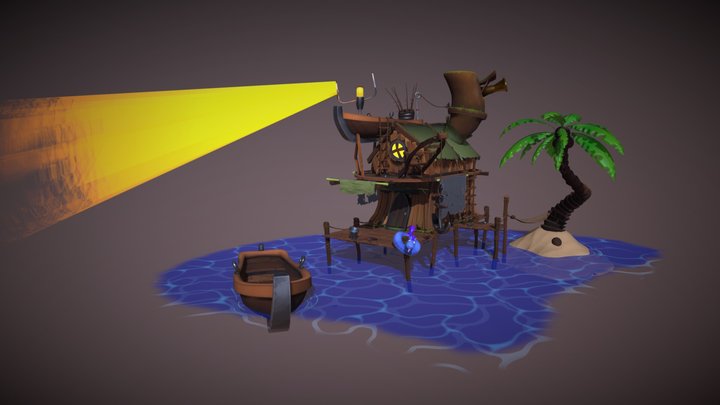 Monkey Island Inspired Cottage 3D Model