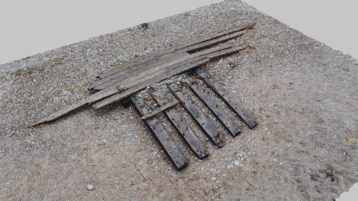 "The Esk" on Marske beach 3D Model