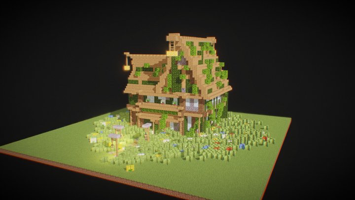 Minecraft Old House 3D Model