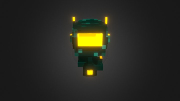 Low Poly Scifi Space Soldier 3D Model