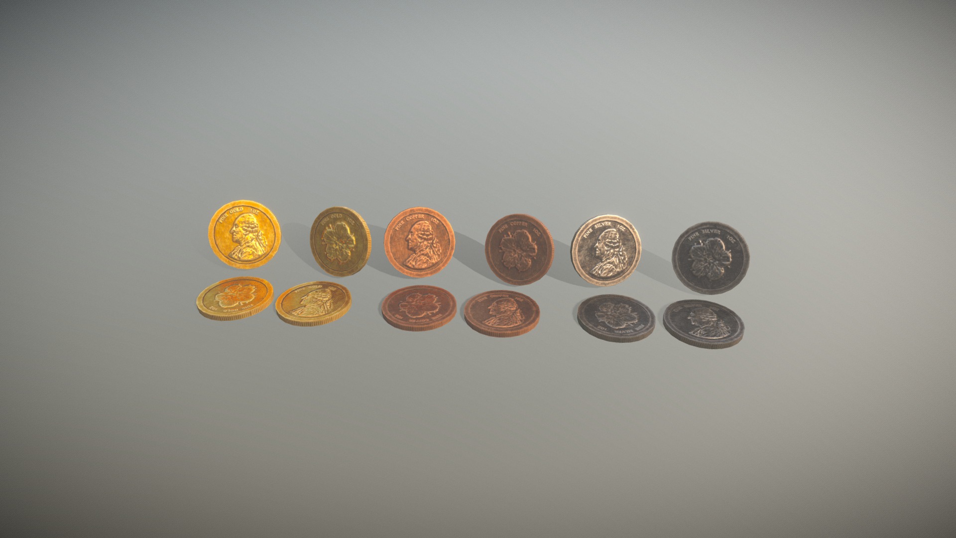 3D model HIE Coin D180322 - This is a 3D model of the HIE Coin D180322. The 3D model is about a group of coins.