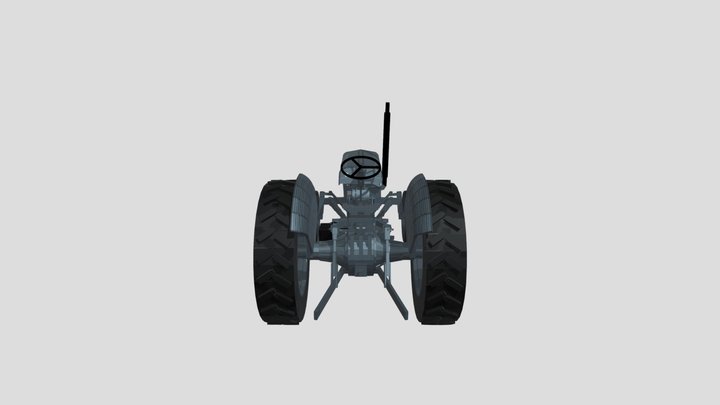 highly detailed minecraft ferguson TE20 3D Model