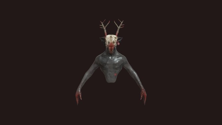Wendigo Bust Sculpt 3D Model