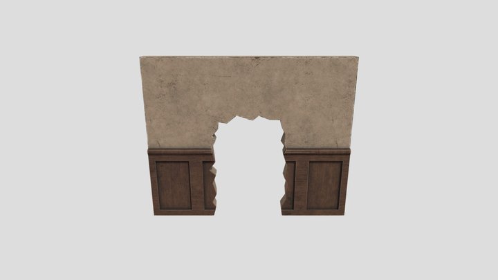 Pared tablas rotas 3D Model